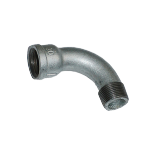 Banded black elbow malleable iron pipe fitting